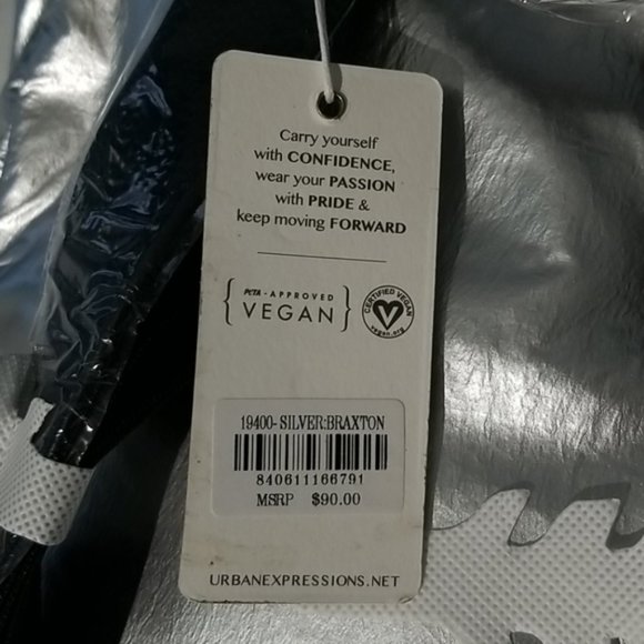 Urban Expressions Braxton Silver Backpack NWT - Picture 5 of 5
